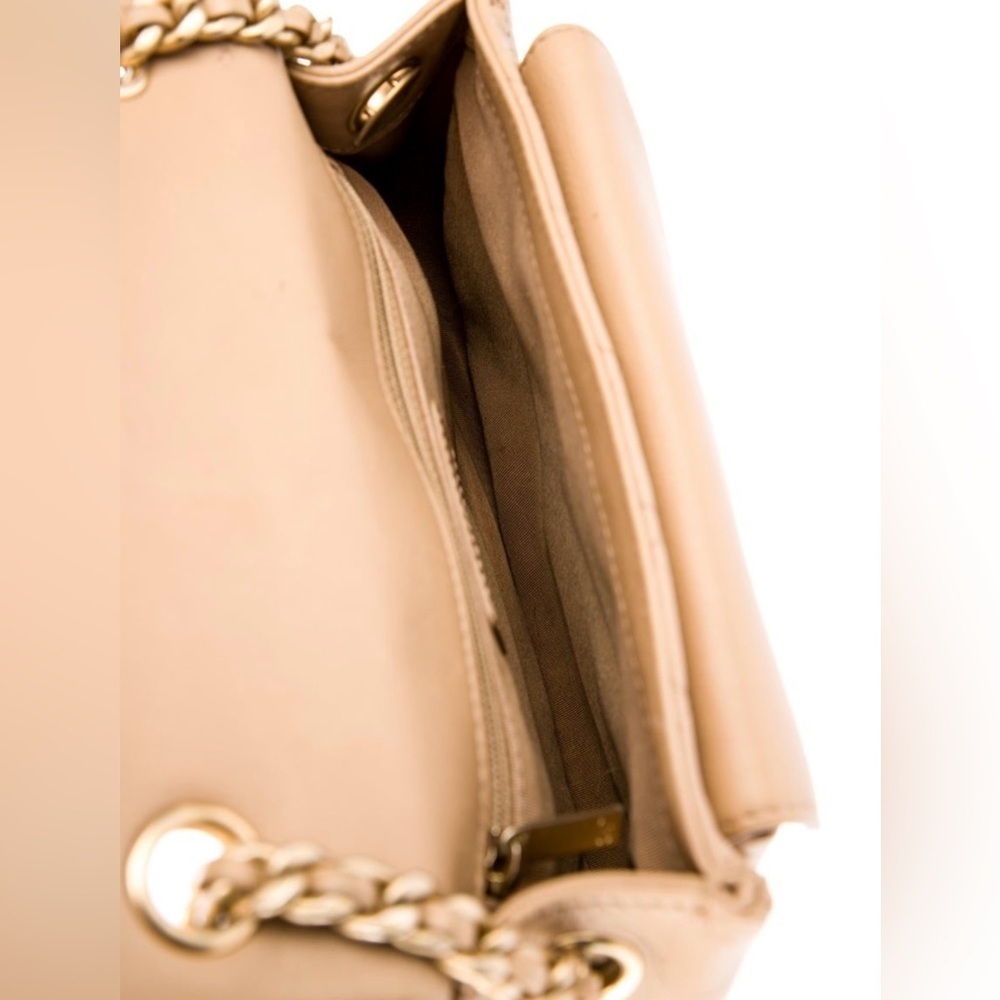 Chanel Coco CC Messenger Calfskin and Quilted Goatskin Tan Bag - Picture 6 of 16